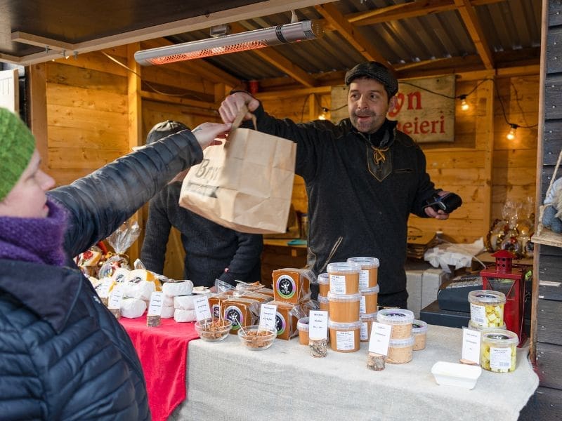 Et julemarked der du får de unike produktene. Foto: Privat