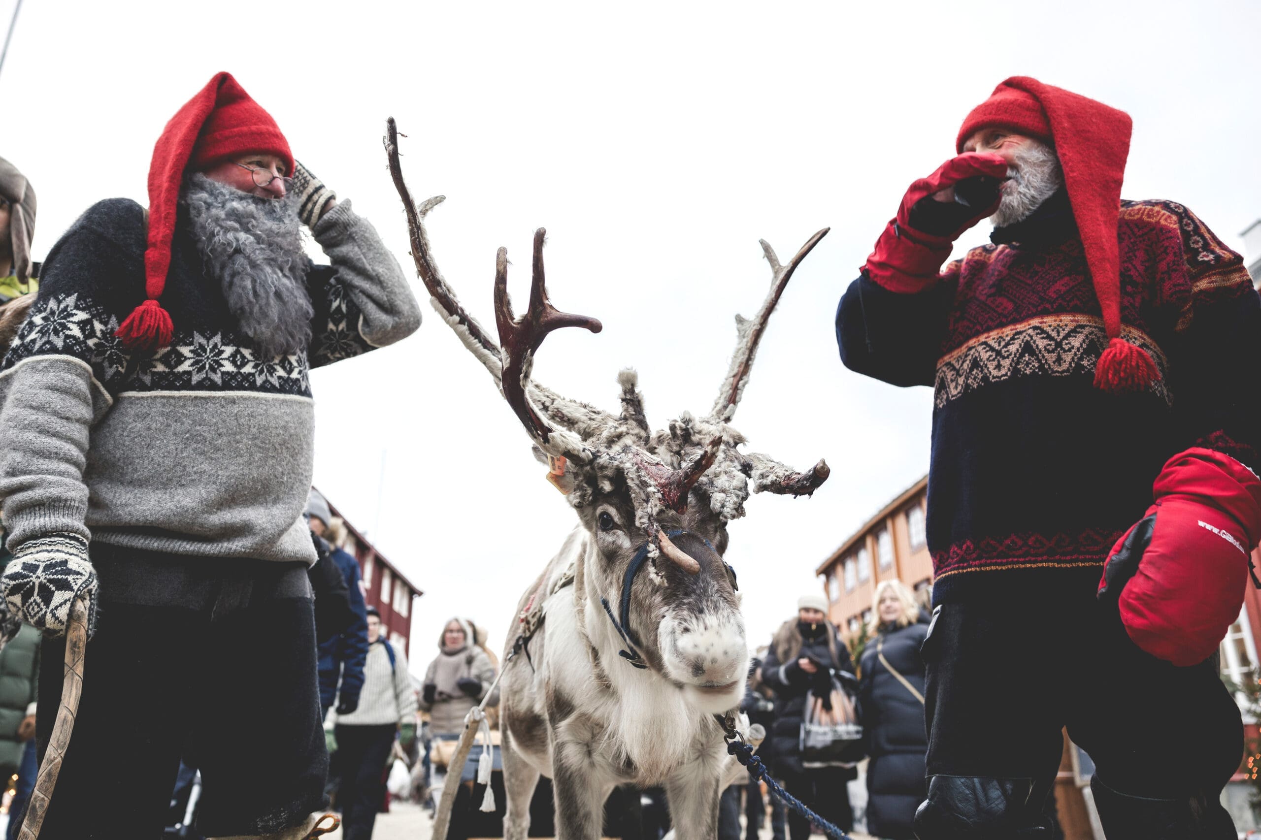 Nisser møtes på Julemarked Røros. Foto: Kari Haugen