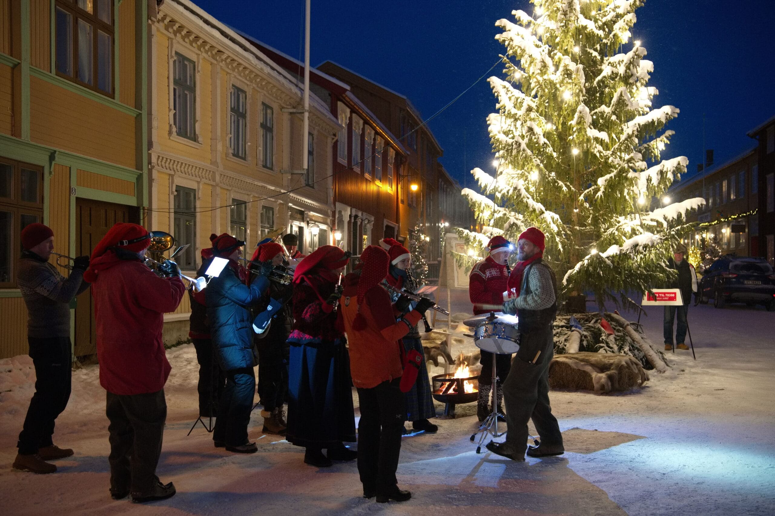 Nisseorkester i Bergmannsgata. Foto: Svein Eggan